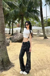 Premium Black Micro Bell Denim