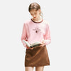 Soft Knit Crewneck Illustrated Long Sleeve T-Shirt