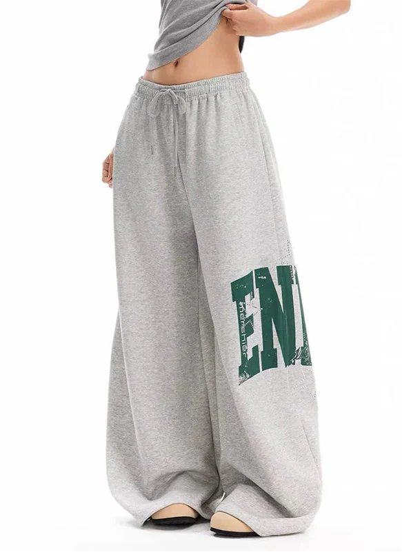 Wide Leg Harf Baskılı Jogger, önden görünüm — Navra Wear