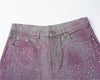 Crystal Grunge Denim Shorts