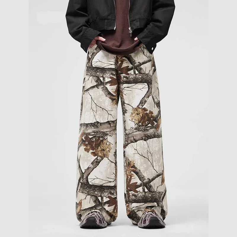 White Utility Oversized Denim Trousers Denim