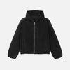 Bold Gradient Warm Hooded Denim Jacket