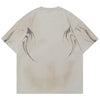 Big-Silhouette Off-Duty Designed Hip Hop Short Sleeve T-Shirt