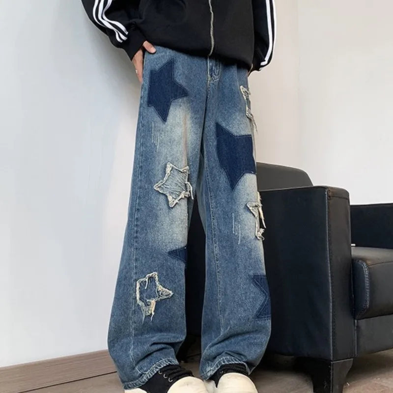 Stitched Stellar Mosaic Bell Leg Denim