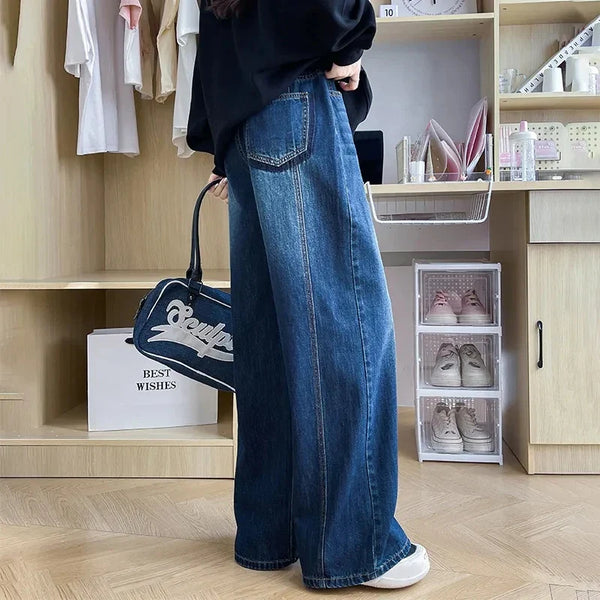 Comfortable High-Rise Bell Leg Denim alternatif görünüm