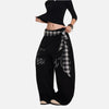 Mozaik Desenli Beli Lastikli Jogger, yan görünüm — Navra Wear
