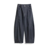 Handsome Plain Tone Splicing Relaxed Denim