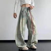 Plush Tie-Dyed Bell Leg Denim