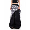 Y2K Wide Leg Japon Baskılı Pantolon, yakın çekim — Navra Wear