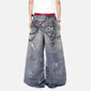 Seoul Style Modern 3D Printed Bell Leg Denim