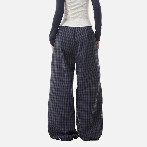 Indigo Grid High-Rise Wide-Leg alternatif görünüm