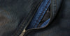 Heavy-Duty Worn Zip-Up Denim Jacket