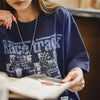 Washed-Out Off-Duty Fast-Lane Print T-Shirt