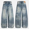 Vintage Yıkanmış Yırtık Detaylı Jean Pantolon, yakın çekim — Navra Wear