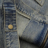 Oversized Faded Solid Denim Jacket