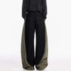 Elegant Black Contrast Easy Cut Denim
