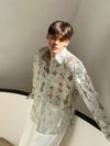 Airy Lapel Stylish Long Sleeve Top