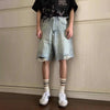 One Tone Ripped Wash Shorts