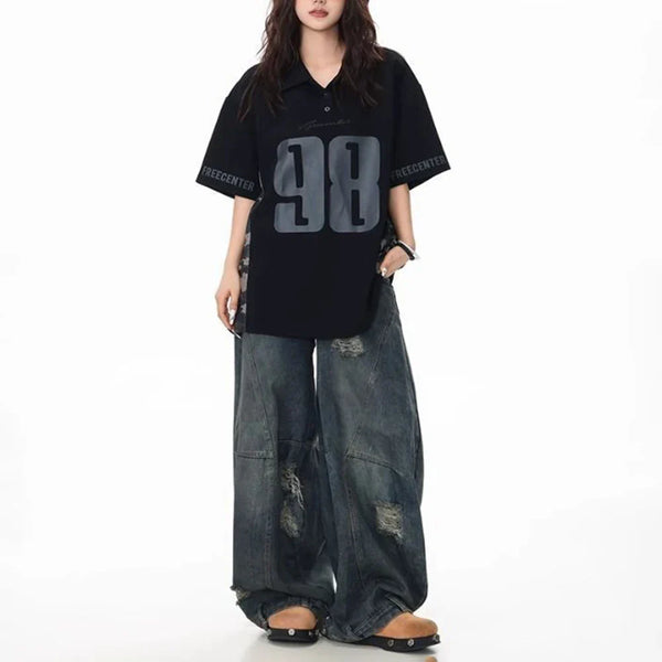 Revival Digital Relaxed Laid-Back Short-Sleeved T-Shirt
