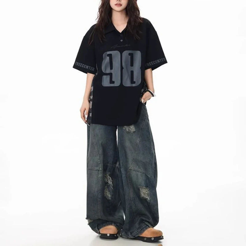Revival Digital Relaxed Laid-Back Short-Sleeved T-Shirt