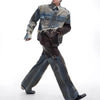 Versatile Mosaic Denim & Leather Jacket