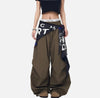 Wide Leg Western Baskılı Jogger, önden görünüm — Navra Wear