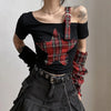 Midnight Obsidian Irregular Spliced T-Shirt