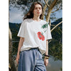 Versatile Lyocell Velvet Patterned T-Shirt
