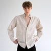 Pearl Inlay Panel Luxury Long Shirt