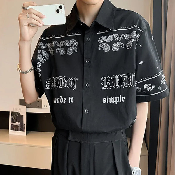 Midnight Vantage Print Mens Casual Top alternatif görünüm