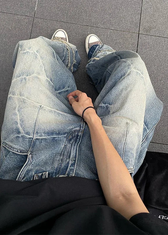 Metro Blue Goth Relaxed Denim alternatif görünüm