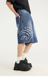 Mosaic Denim Shorts