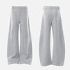 Lined Wide-Leg Casual Trousers