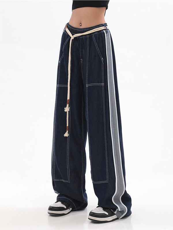 Rope High-Rise Baggy Denim alternatif görünüm