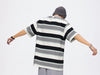 Çizgili Oversize Tişört, stil görünüm — Navra Wear