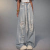 Women New Modern Tie Hole High Denim