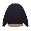 Layered Look Thermal Letter Sweatshirt