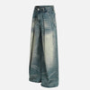 Heritage Faded Torn Bell Leg Denim