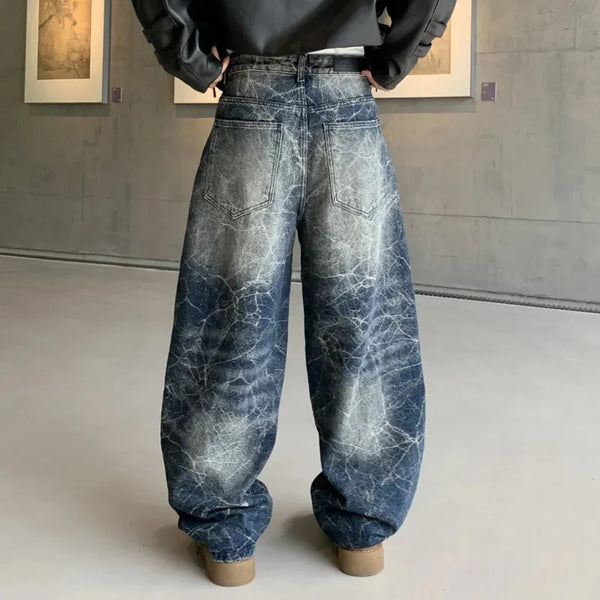 Electric Blue Graphic Rinse Scimitar Denim alternatif görünüm