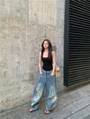 Heritage Western Style Classic Torn Relaxed Denim
