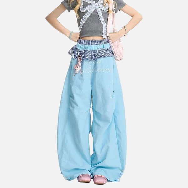 Wide Leg Nakışlı Jogger alternatif görünüm