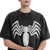 Venom Battle-Worn Logo Stone-Rinsed Black T-Shirt