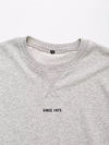 Oversize Letter Sleave Long Gray T-Shirt