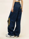 Womens Classic Flame Relaxed Torn Denim