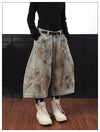 Heritage Rinse High Street Dyed Wide Leg Denim Shorts