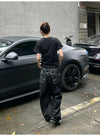 Classic Black Heritage Stitchwork Oversized Relaxed Denim