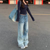 Comfortable Rinse Low Rise Bell Denim