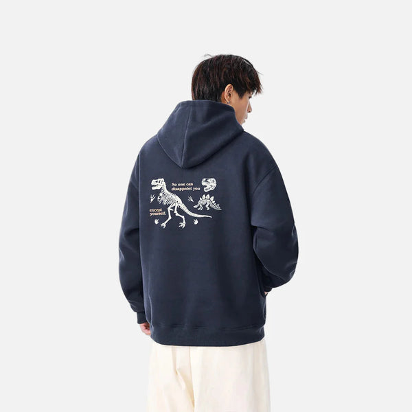 2000s Dino Skeleton Print Sweatshirt alternatif görünüm