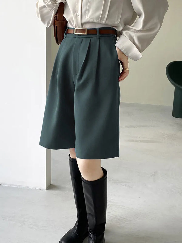 Tailored Throwback High-Rise Shorts