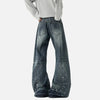 Metro Paint Splash Bell Leg Rinse Denim